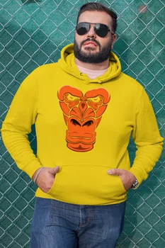 

Angemiel Wear Sinirli Baboon Yellow Men 'S Hooded Sweatshirt