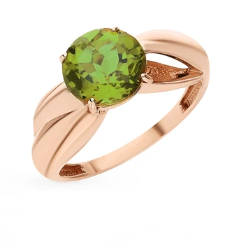 

Gold ring with sultanites sunlight sample 585