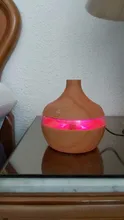 SaengQ-humidificador de aire eléctrico, difusor de aceites esenciales ultrasónico de grano de madera, minigenerador de niebla con USB, luz LED