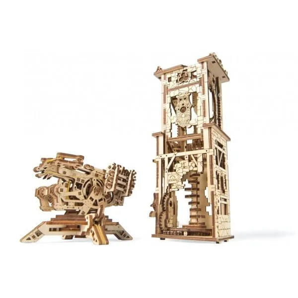 Коричневый Сборная модель Ugears Башня-аркбаллиста - Цвет: Коричневый