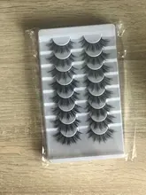 Pestañas postizas de visón 3D, 5/8/10 pares, naturales, suaves y esponjosas, voluminosas, largas y espectaculares, maquillaje de extensión de pestañas cruzadas