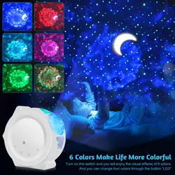Projecteur de ciel étoilé coloré, galaxie, lampe de Table, lumière nocturne, univers, cadeau pour bébés et enfants, nébuleuse 