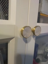 KAK-Ganchos de latón estilo pastoral de pared para colgar ropa, conchas de estilo nórdico para gabinete, perillas de baño, cocina y pasillo, muebles, color dorado