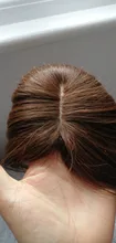Halo Lady-Clip de belleza para mujer, cabello humano con explosión de flequillo, pieza central, pelo lacio brasileño no Remy para la pérdida de cabello