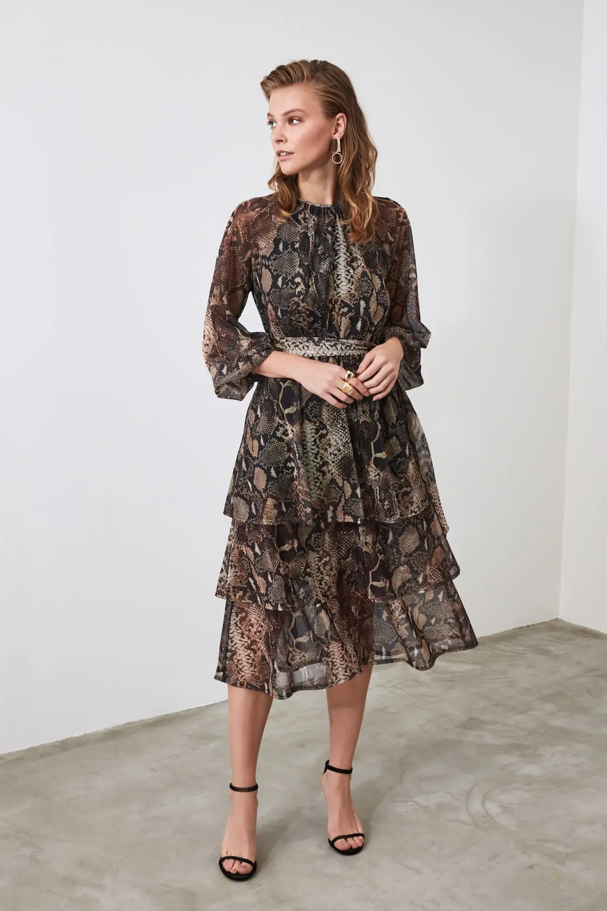 Трикотажное платье с леопардовым принтом TWOAW20EL1843 | Женская одежда