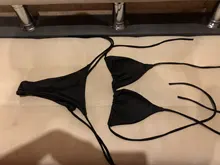 2 uds Bikini Conjunto de sujetador acolchado mujeres-e sólido baño venda traje de baño