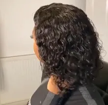 Bob Peluca de agua onda de encaje frente pelucas de cabello humano para las mujeres negras 13x4 peluca Frontal de encaje Pre arrancado brasileño de la onda profunda peluca Frontal