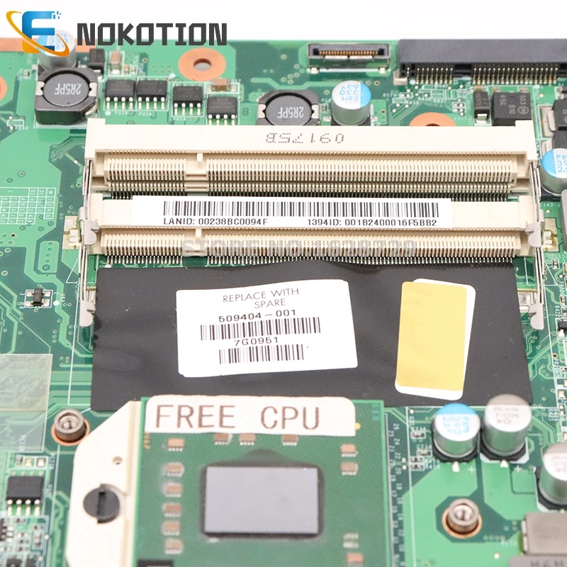 Hot Product  NOKOTION 509404-001 DAUT1AMB6D0 for HP Pavilion DV7 DV7-2000 Laptop Motherboard Socket S1 DDR2 512M