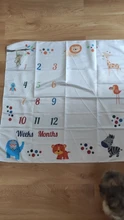 Manta de crecimiento mensual para bebé recién nacido, utilería de fotografía, fondo de tela conmemorativa, alfombra, accesorios para bebé recién nacido