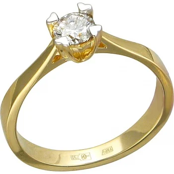 

Esthete ring with 1 yellow gold diamond 750