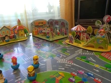 Rompecabezas 3D de Castillo de dibujos animados para niños, juguetes educativos de aprendizaje, regalo para chico