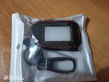 Funda de cuero para llaves de 2 vías, nuevo estilo, sistema de alarma para coche, de seguridad en dos sentidos, versión rusa