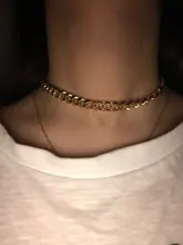 IngeSight.Z-gargantilla gruesa cubana de Color dorado para mujer, Collar Punk, Miami, minimalista, joyería