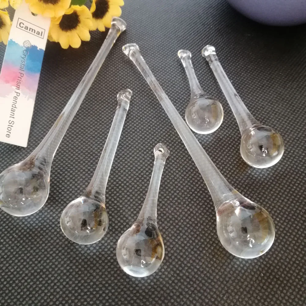 2Pcs 56/74/120mm Waterdrop Raindrop Chandelier Crystal Glass Ceiling Lamp Lighting Pendant Part Hanging Teardrop Prism DIY chandelier crystal drops