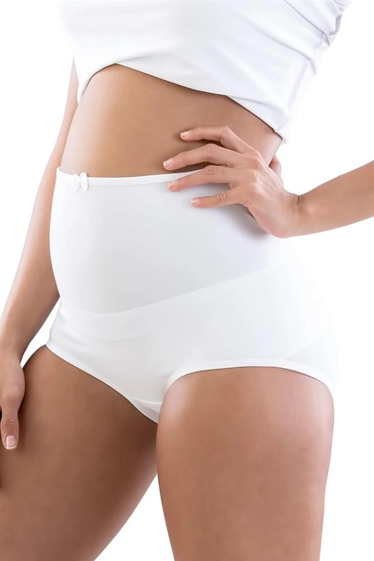 

Women White Color Cotton Pregnant Corset - 2810W
