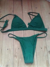 Conjunto de Bikini sólido de 9 colores, bañador Sexy de realce para mujer, traje de baño brasileño de cintura baja con cuello Halter, traje de baño de dos piezas 2021