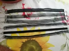 Yanqueens 6 unids/pack negro cuero con encaje gargantilla de tira de terciopelo Collar pares Collar Declaración de las mujeres joyería de Chocker