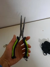 Auges de pesca F03 pescador pesca alicates de 23cm de largo de la nariz de gancho removedor de herramientas de acero inoxidable pinza Cortador de línea tijeras