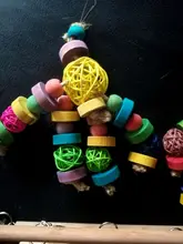 Parrot Toy Swing-Rope Hanging-Ornaments Bird Chew Chew-Toy Wood Plastic Climb Funny Biting