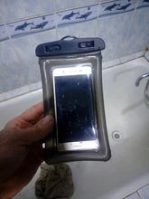 Runseeda-bolsa de aire flotante de 6 pulgadas, bolsa de natación impermeable, bolsa del teléfono móvil, funda para teléfono móvil para nadar, bucear, surfear, usar en la playa