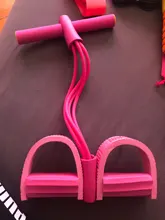 HKG-banda de resistencia de 4 tubos, cuerda elástica para tirar hacia arriba, gimnasio, ejercicio, Pedal, articulación del tobillo, equipo de Fitness para pérdida de peso