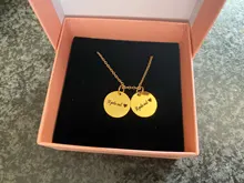 Collar de disco con foto de mascota personalizada para mujer, Colgante para Nombre de gato pequeño, Animal personalizado, joyería de acero inoxidable 316L