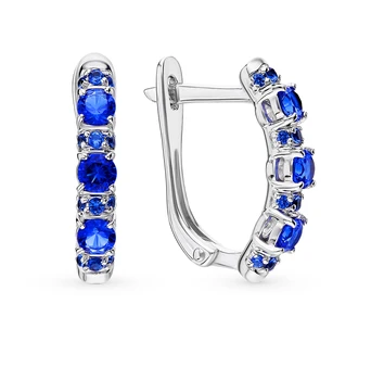 

Silver earrings with cubic zirconia sunlight sample 925