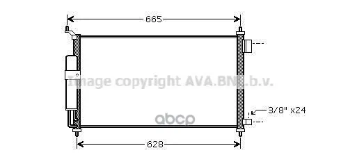 Конденсер Nissan Note 1.0-1.6 02- / Tiida 1.6-1.8 07- Ava Dn5251d Ava арт. DN5251D