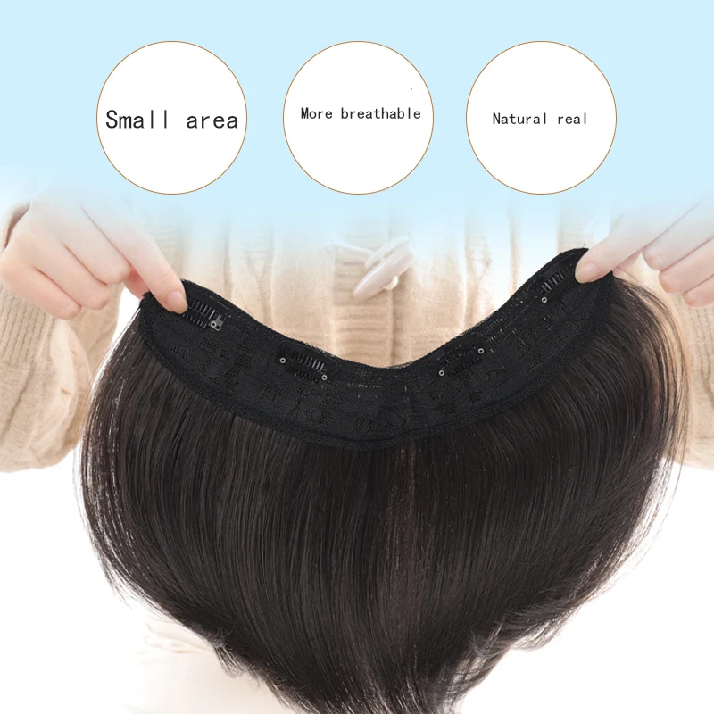 TALANG Wigs Black Natural Hair Extension Hairpin Clip In False Hair Pieces For Women Synthetic Pad Heat Resistat Fiber