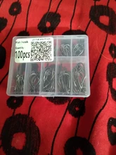 Fly Fishing Hook Worm Jig-Hole-Pesca High-Carbon-Steel Barbed-3 Pond 10-Series 100pcs/Box