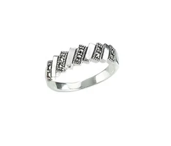 

Silver ring with Marcasite
