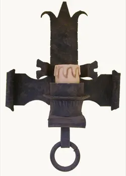 

Sconce 1 light decoration medieval wrought iron oxide