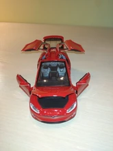 1:32 modelo Tesla X coche en miniatura de aleación con tirar juguete electrónico con simulación de luces y música modelo juguetes para niños de regalo
