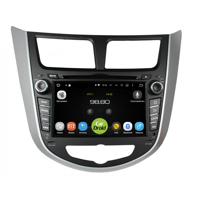 Штатная магнитола Roximo CarDroid RD-2003D для Hyundai Solaris(Android 8.0) DSP(+ Камера заднего вида в подарок