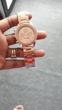 Reloj de lujo con diamantes de Ginebra para Mujer, cronógrafo de cuarzo con tachuelas de acero y tres ojos, a la moda