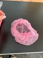 Gorro estéril desechable, cubierta de tela no tejida desechable con microcuchillas para maquillaje permanente, gorras de malla estériles para cejas, tatuajes, catering, 100 uds.