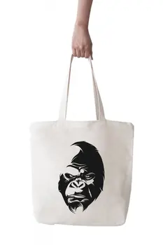 

Angemiel Bag Large Black Linear Gorilla Shopping Beach Tote Bag