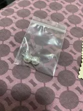 ANENJERY 925 de plata esterlina Simple circón de una sola fila pendientes para las mujeres brincos oorbellen pendientes de botón pendientes S-E14