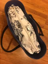 Mini forro de borde Floral clásico, bolsillo con cremallera interior de impresión colorida para bolsa O bolsa, inserto de Obag con revestimiento interior impermeable