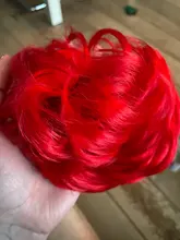 LUPU-extensiones de cabello sintético rizado moño de pelo de Donut, postizos de fibra de alta temperatura, con banda de goma