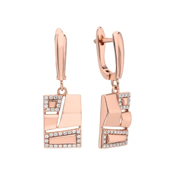 

Silver earrings with cubic zirconia sunlight sample 925