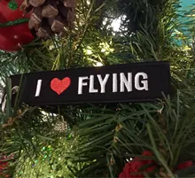 Bordado etiqueta rótulo de equipaje de moda bolsa de viaje etiqueta con Llave de Anillo regalo especial para la tripulación de vuelo de la aviación amante 3 unids/lote