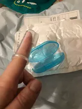 Cepillo de dientes de silicona + caja para dedos de bebé, Limpieza de dientes para niños, cepillo de dientes de silicona suave, herramienta de cuidado