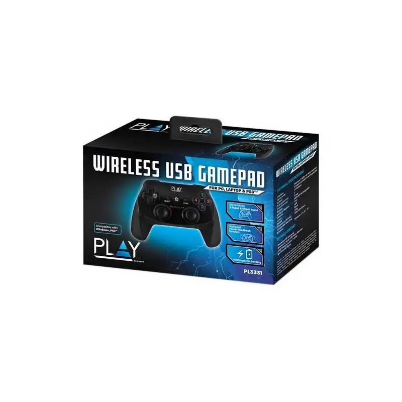  Command Wireless Gaming Ewent PL3331 2.4 GHz 600 mAh PS3/PC Black