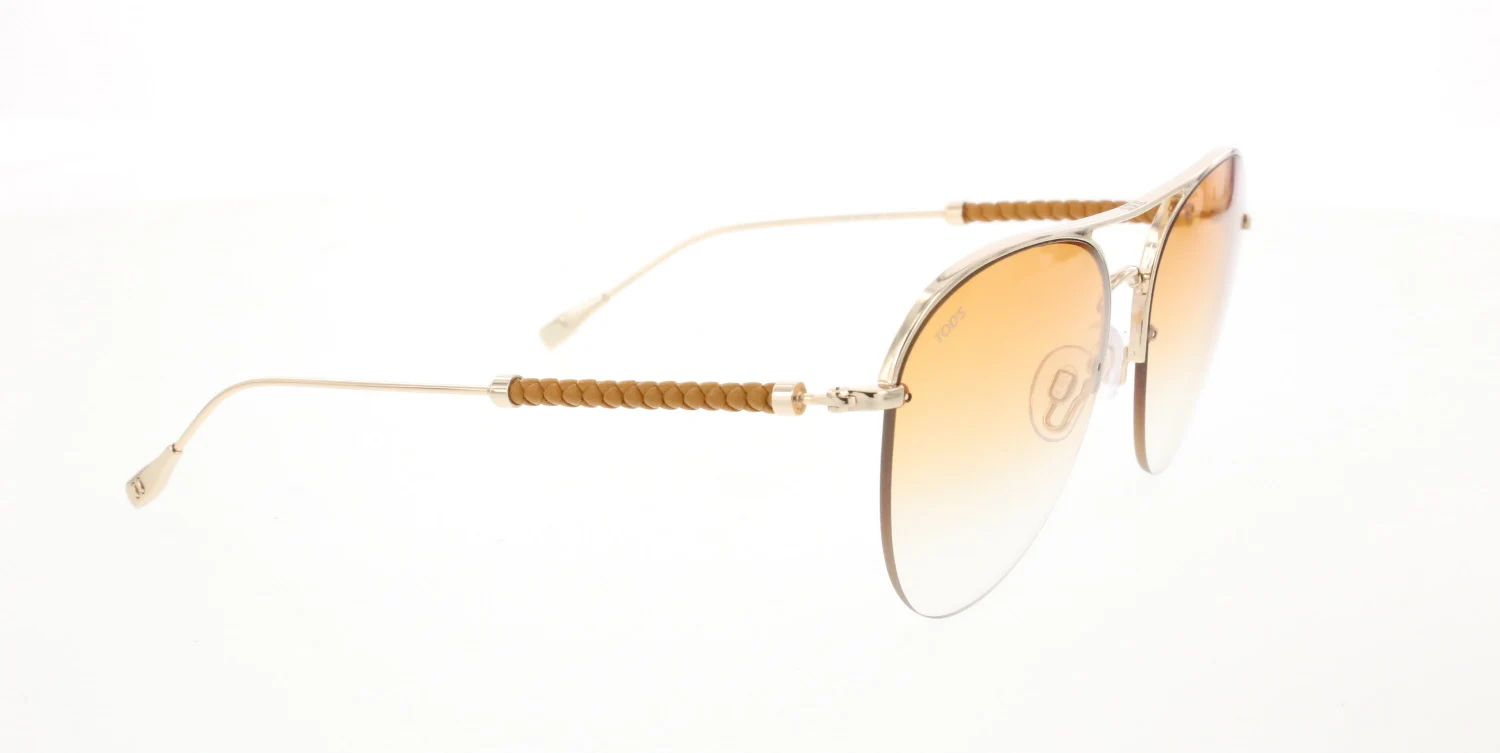 

Unisex sunglasses to 0233 28f metal gold organic drop pilot 57-17-140 tods