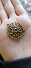10 piezas de conector de pendientes atrapasueños de Color bronce antiguo conector Conector encantos accesorios de joyería para la fabricación de pendientes