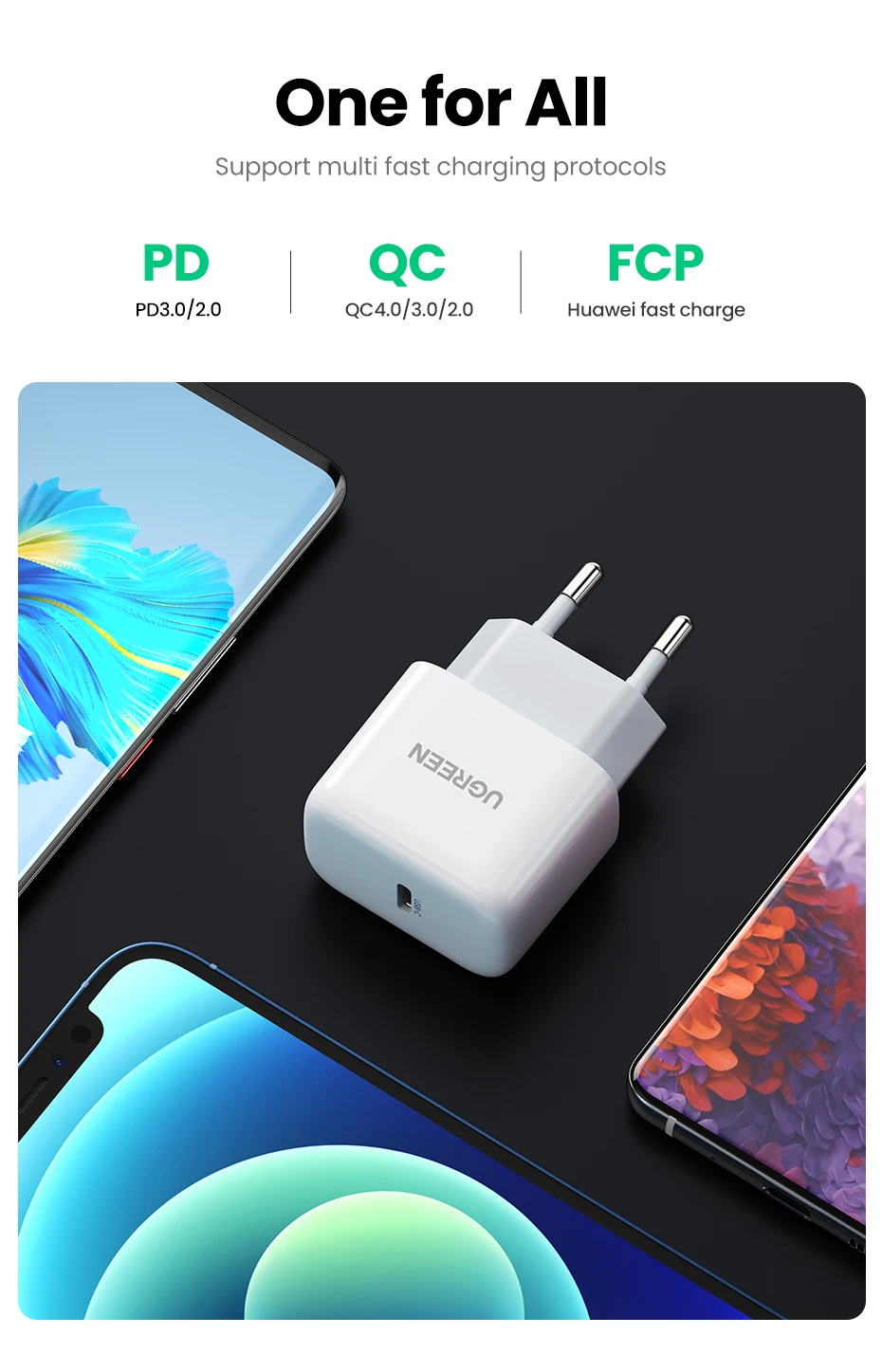 usb car charge UGREEN USB Type C Charger 20W PD Fast Charger for iPhone 13 12 8 Quick Charge 4.0 30 Phone Charger for Xiaomi Huawei PD Charger mobile phone chargers