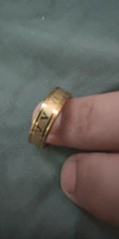 Letdiffery-anillo de acero inoxidable para hombre y Mujer, sortija con números romanos, Color dorado, para motorista