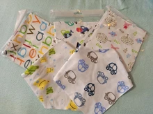 Baberos triangulares de algodón con dibujos animados para bebé, paño absorbente para recién nacido, suave y cómodo, ajustable, 5 uds.