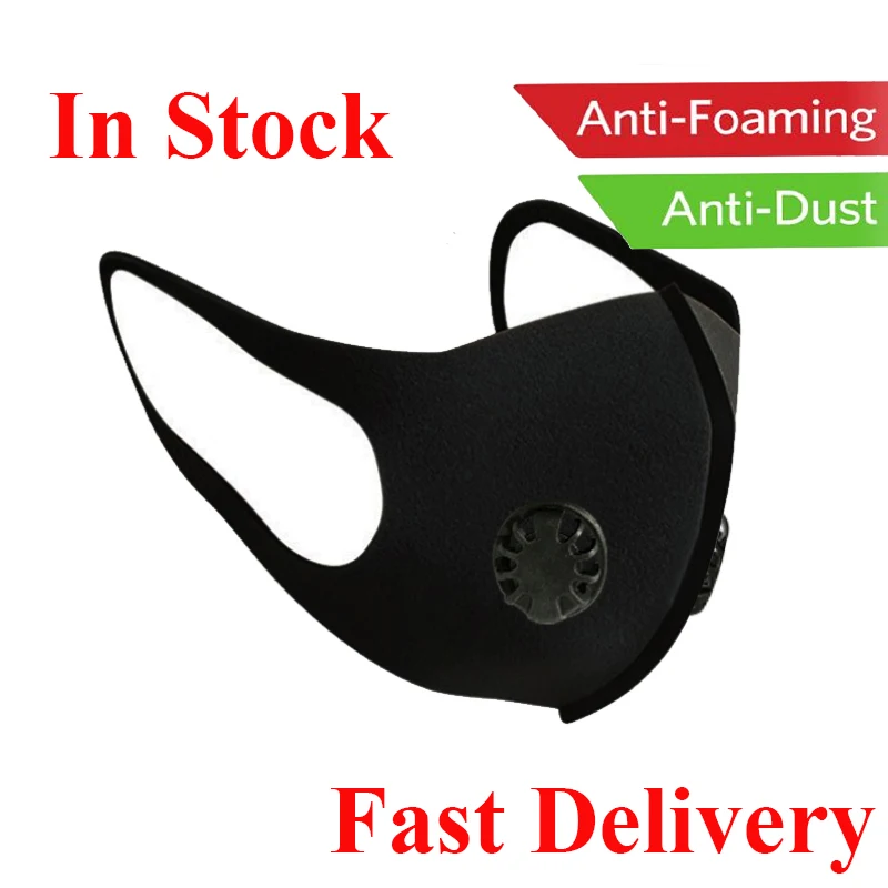 

Air Purifying Double Valve Face Masks PM2.5 Mouth Muffle Filter Washable Anti Dust Respirator Windproof Allergy PK N95 FFP2 FFP3
